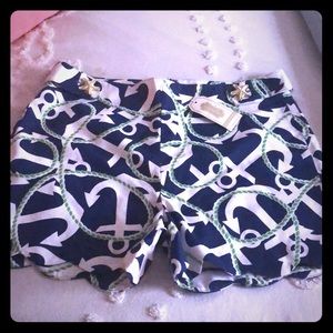 Mudpie anchor print shorts